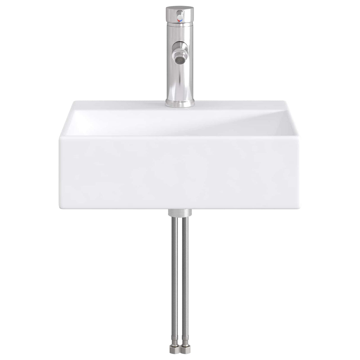 vidaXL Badwasbak Chroom 39 x 30,5 x 12,5 cm Metaal