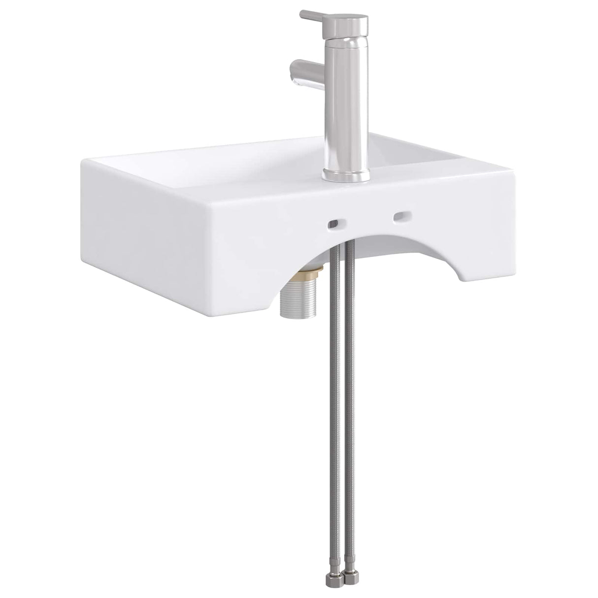 vidaXL Badwasbak Chroom 39 x 30,5 x 12,5 cm Metaal