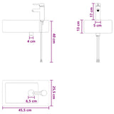 vidaXL Badwasbak Chroom 45,5 x 25,5 x 13 cm Metaal