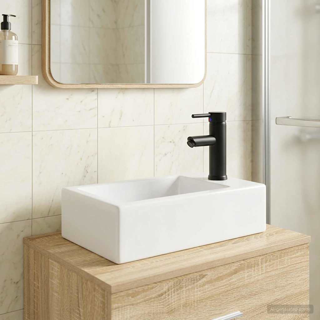 vidaXL Badwasbak Chroom 45,5 x 25,5 x 13 cm Metaal