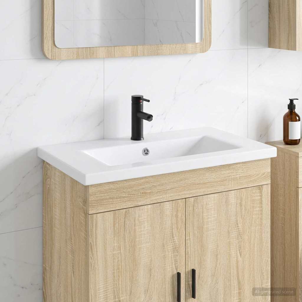 vidaXL Bathroom Sink Chrome 61 x 40 x 16.5 cm Metal