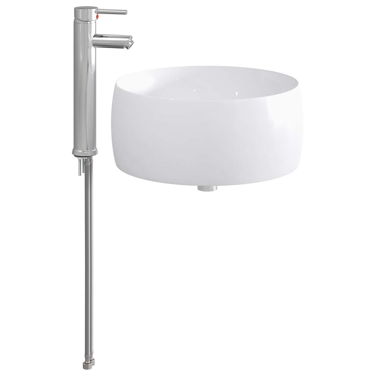 vidaXL Bathroom Sink Chrome 38.5 x 38.5 x 16 cm Metal