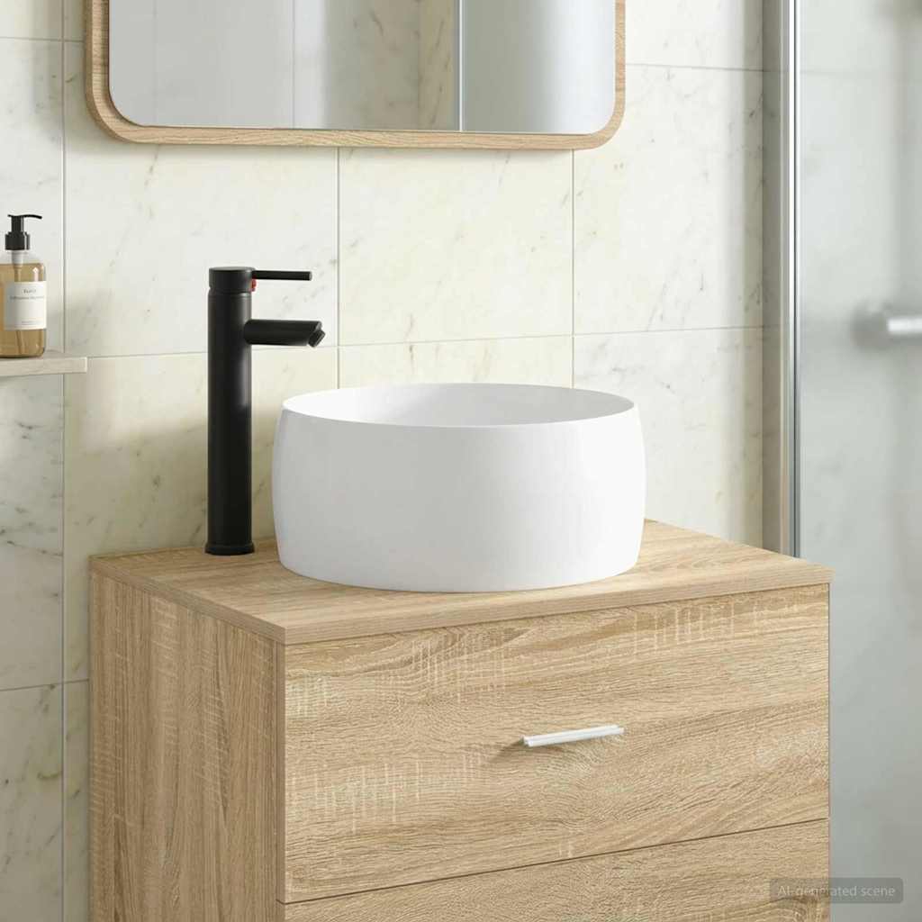 vidaXL Bathroom Sink Chrome 38.5 x 38.5 x 16 cm Metal