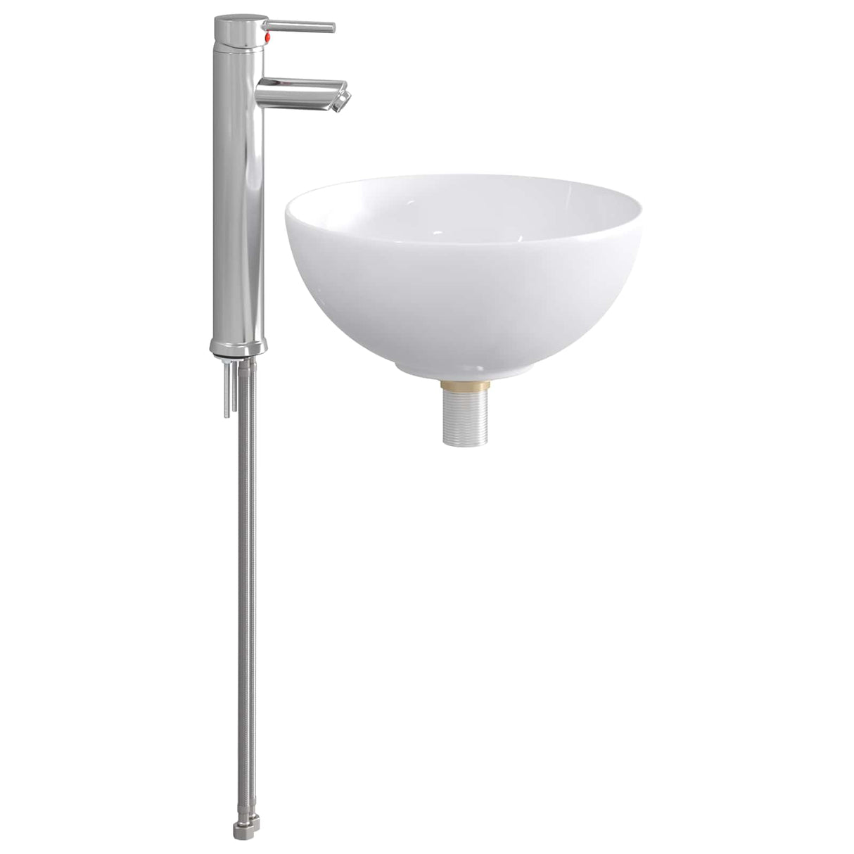 vidaXL Bathroom Sink Chrome 32 x 32 x 13 cm Metal