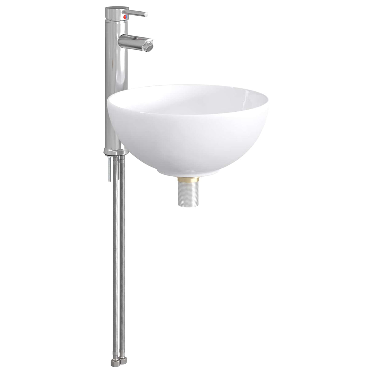 vidaXL Bathroom Sink Chrome 32 x 32 x 13 cm Metal