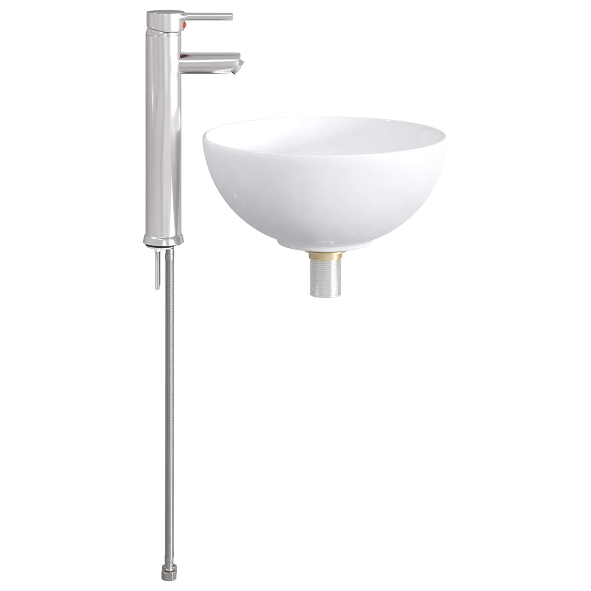 vidaXL Bathroom Sink Chrome 32 x 32 x 13 cm Metal