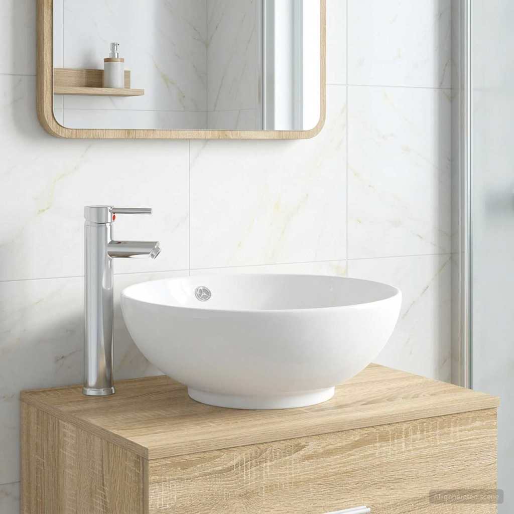 vidaXL Bathroom Sink Chrome 32 x 32 x 13 cm Metal