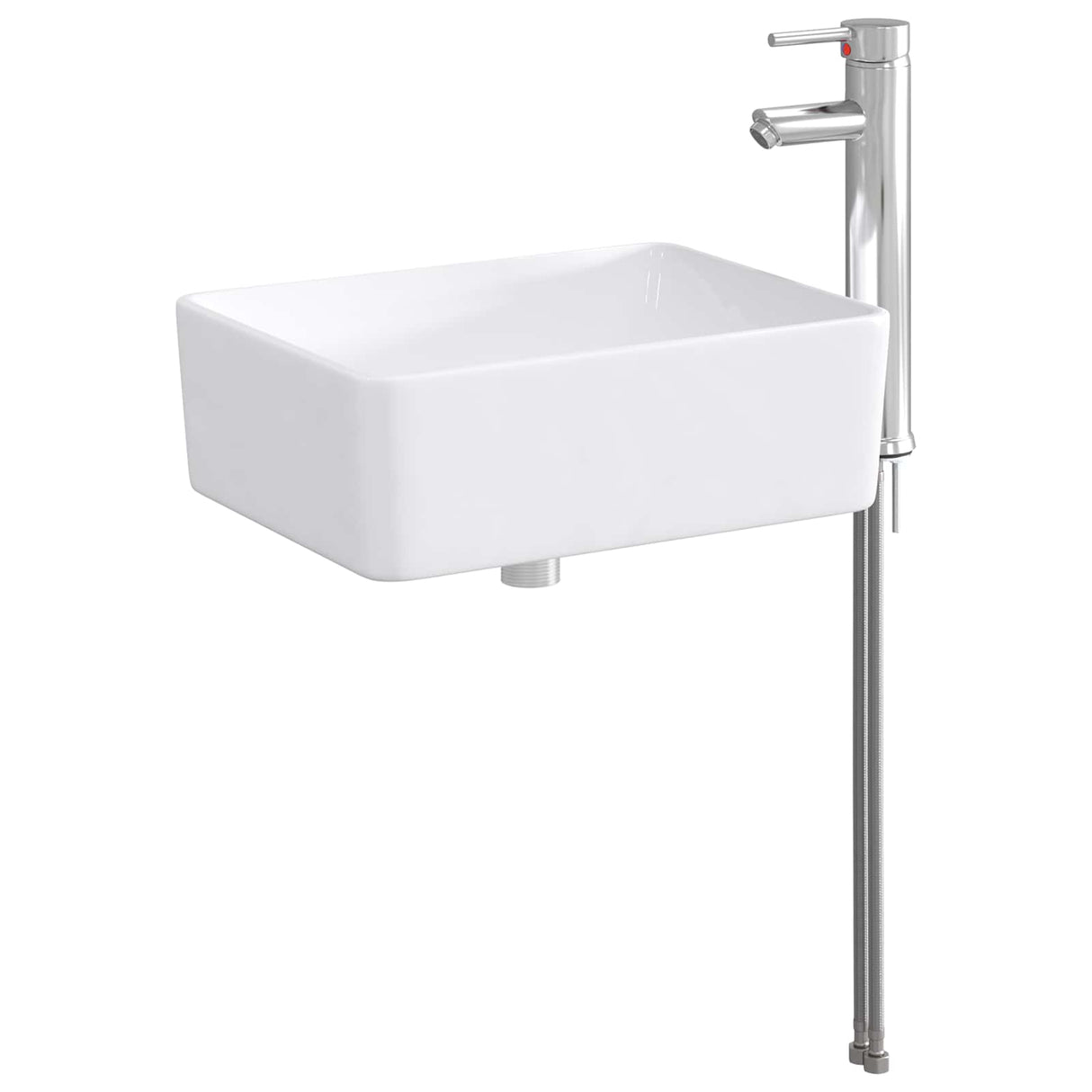 vidaXL Bathroom Sink Chrome 40.5 x 30.5 x 13 cm Metal