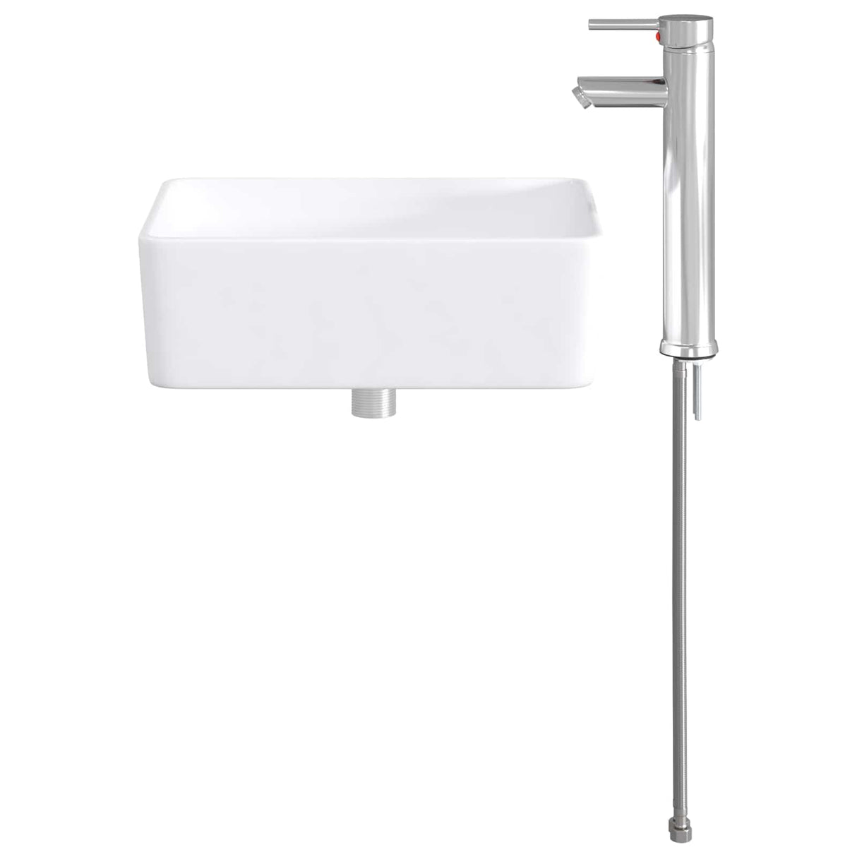 vidaXL Bathroom Sink Chrome 40.5 x 30.5 x 13 cm Metal