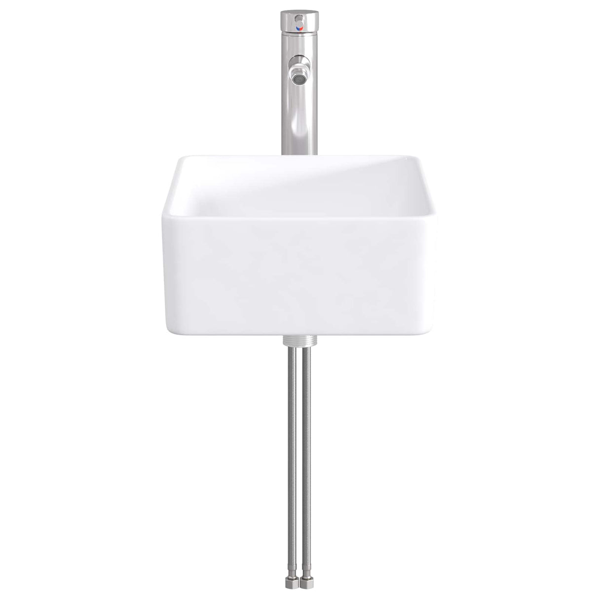 vidaXL Bathroom Sink Chrome 40.5 x 30.5 x 13 cm Metal