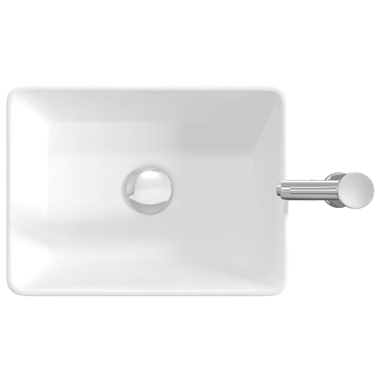 vidaXL Bathroom Sink Chrome 40.5 x 30.5 x 13 cm Metal