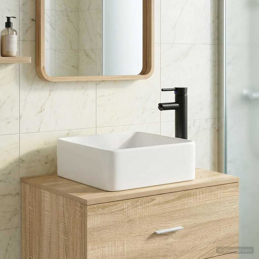 vidaXL Bathroom Sink Chrome 40.5 x 30.5 x 13 cm Metal