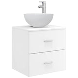 vidaXL Wandgemonteerde Waskom Vanity Wit 49,5 x 35 x 63 cm