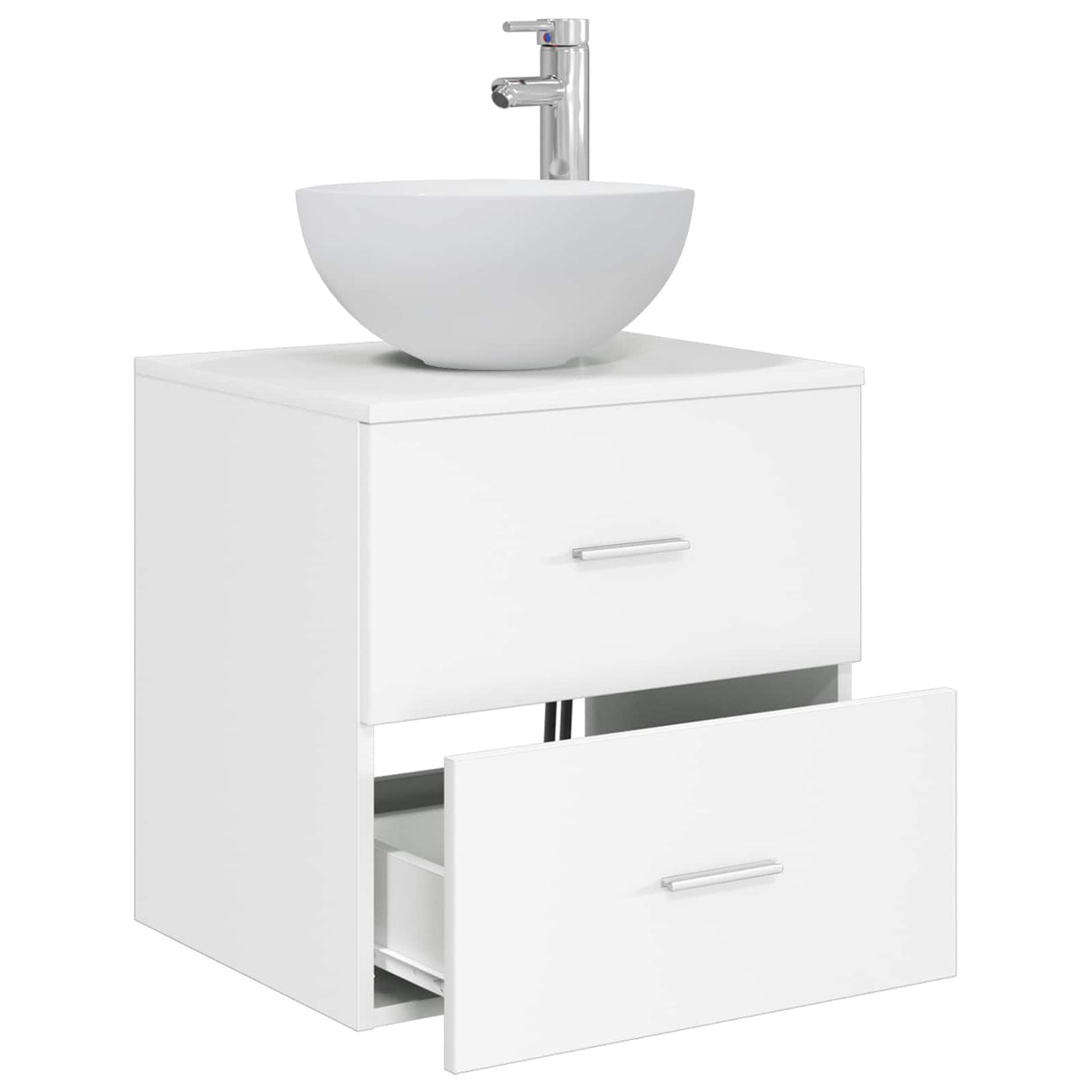 vidaXL Wandgemonteerde Waskom Vanity Wit 49,5 x 35 x 63 cm