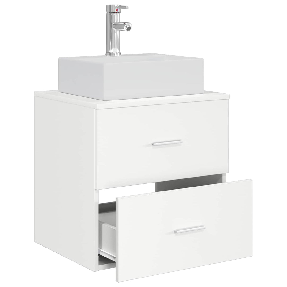 vidaXL Wall-Mounted Furniture Washbasin White 49.5 x 41 x 62.5 cm