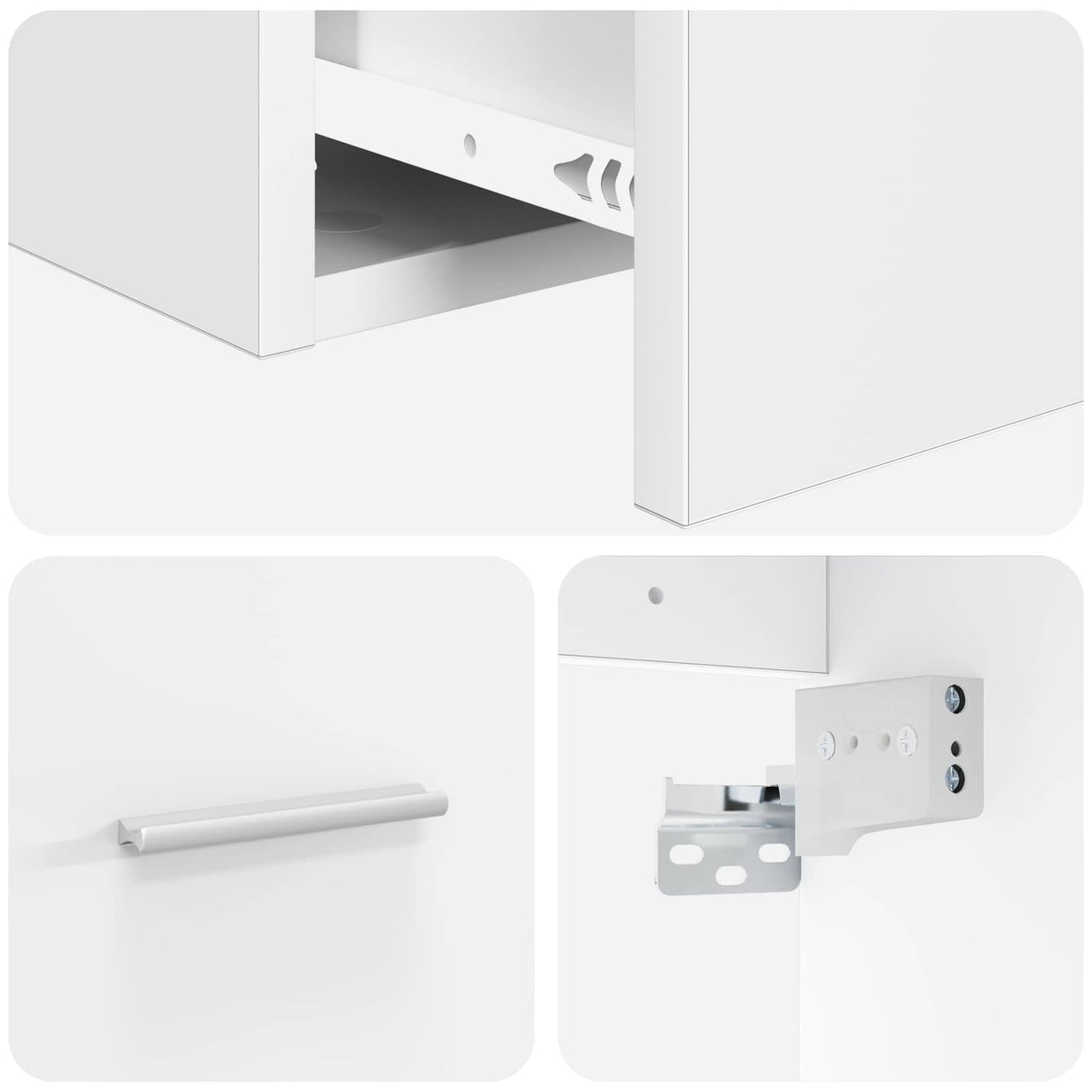 vidaXL Wall-Mounted Furniture Washbasin White 49.5 x 41 x 62.5 cm