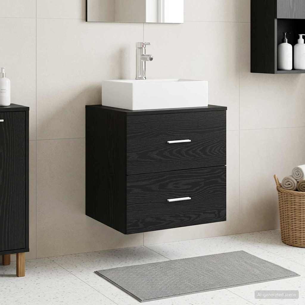 vidaXL Wall-Mounted Furniture Washbasin White 49.5 x 41 x 62.5 cm
