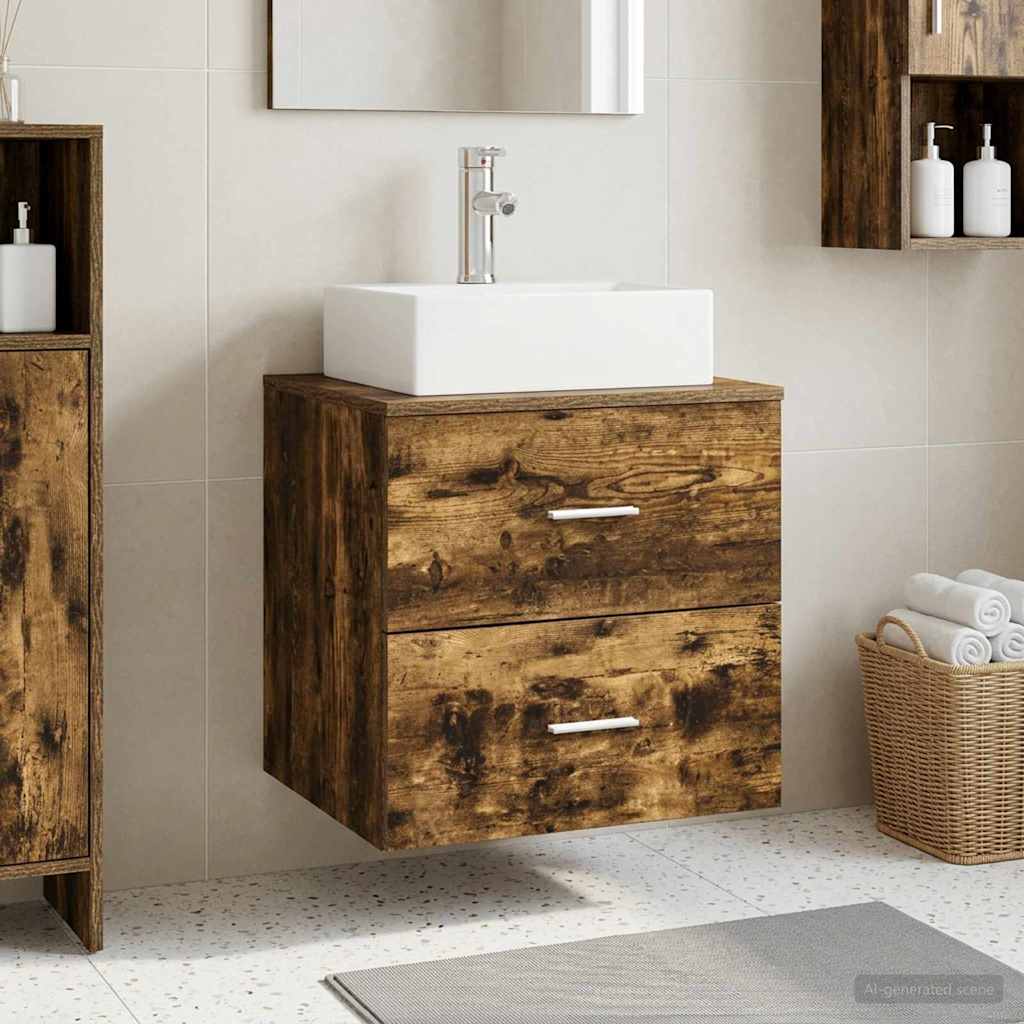 vidaXL Wall-Mounted Furniture Washbasin White 49.5 x 41 x 62.5 cm