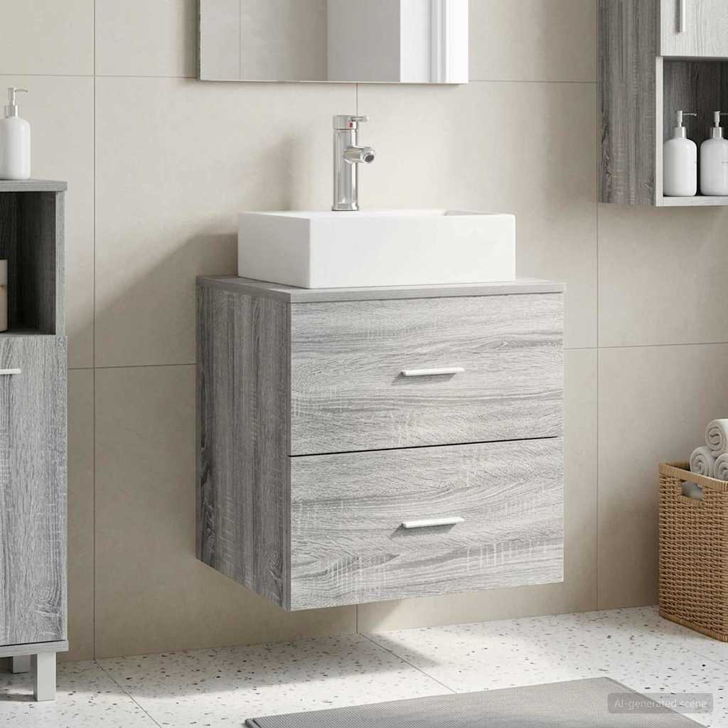 vidaXL Wall-Mounted Furniture Washbasin White 49.5 x 41 x 62.5 cm