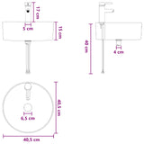 vidaXL Wall-mounted Basin from a Cabinet White 49.5 x 44.5 x 65 cm