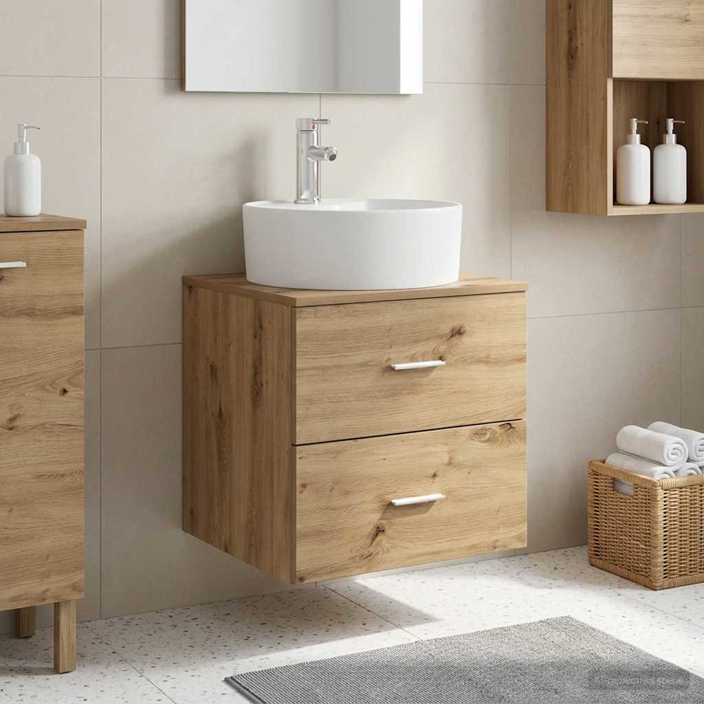 vidaXL Wall-mounted Basin from a Cabinet White 49.5 x 44.5 x 65 cm
