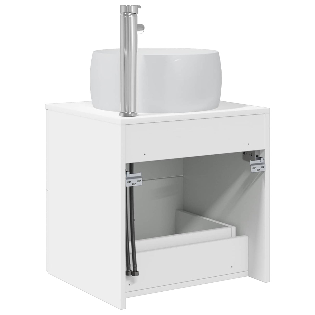vidaXL Wandgemonteerde wastafel van een meubel Wit 49,5 x 44,5 x 66 cm