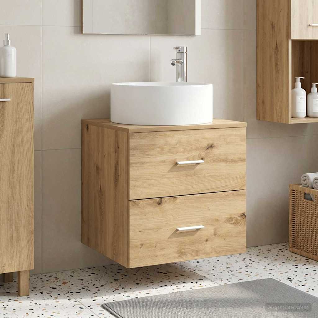 vidaXL Wandgemonteerde wastafel van een meubel Wit