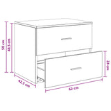 vidaXL Wall-Mounted Bathroom Cabinet White 62.5 x 44.5 x 50 cm