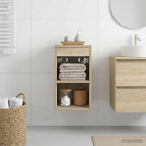 vidaXL Badkamerkast Tussenin Wit 30 x 35 x 50 cm Bewerkt hout