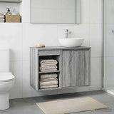 vidaXL Badkamerkast Tussenin Wit 30 x 35 x 50 cm Bewerkt hout