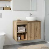 vidaXL Badkamerkast Tussenin Wit 30 x 35 x 50 cm Bewerkt hout