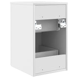 vidaXL Bathroom Cabinet Mid-level White 30 x 35 x 50 cm Engineered Wood