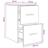 vidaXL Bathroom Cabinet Mid-level White 30 x 35 x 50 cm Engineered Wood