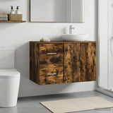 vidaXL Bathroom Cabinet Mid-level White 30 x 35 x 50 cm Engineered Wood