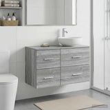 vidaXL Bathroom Cabinet Mid-level White 30 x 35 x 50 cm Engineered Wood