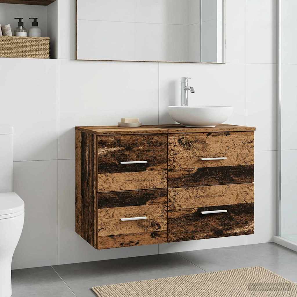 vidaXL Bathroom Cabinet Mid-level White 30 x 35 x 50 cm Engineered Wood