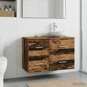 vidaXL Bathroom Cabinet Mid-level White 30 x 35 x 50 cm Engineered Wood