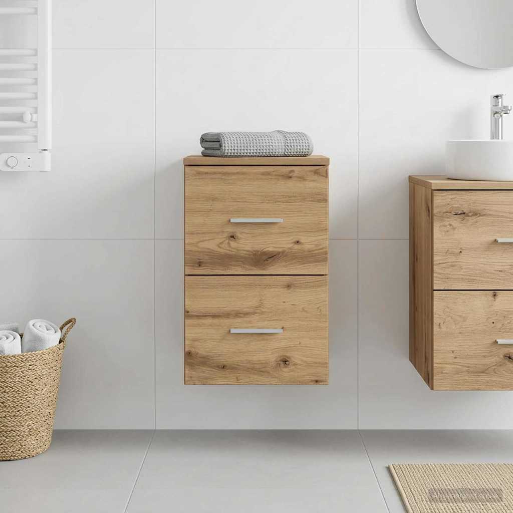vidaXL Bathroom Cabinet Mid-level White 30 x 35 x 50 cm Engineered Wood