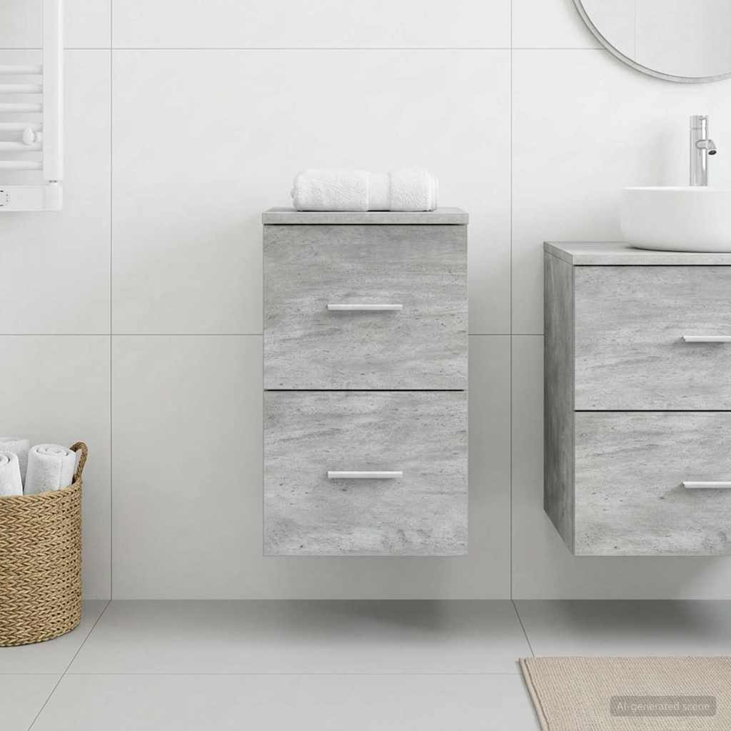 vidaXL Bathroom Cabinet Mid-level White 30 x 35 x 50 cm Engineered Wood