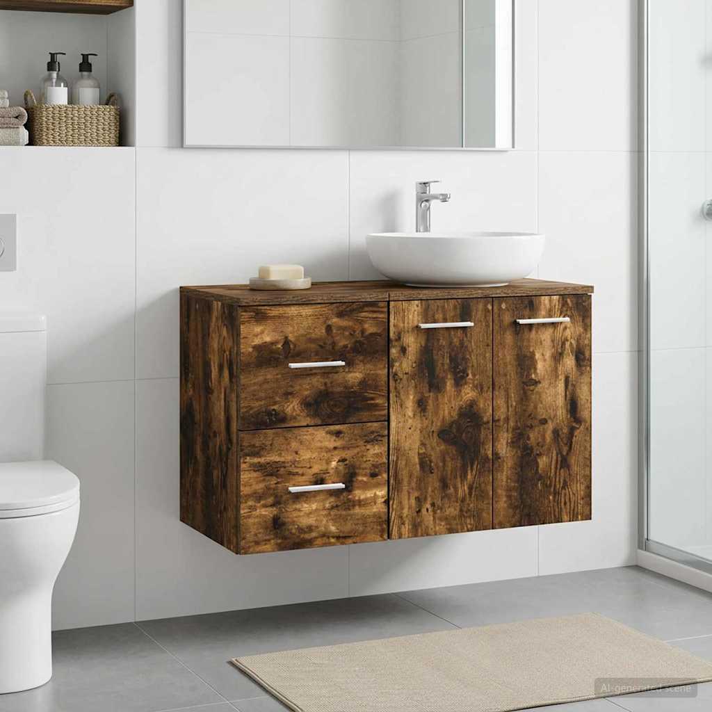 vidaXL Bathroom Cabinet Mid-level White 30 x 35 x 50 cm Engineered Wood