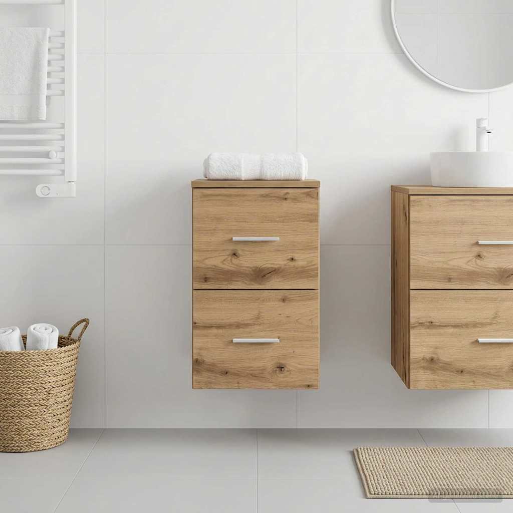 vidaXL Bathroom Cabinet Mid-level White 30 x 35 x 50 cm Engineered Wood