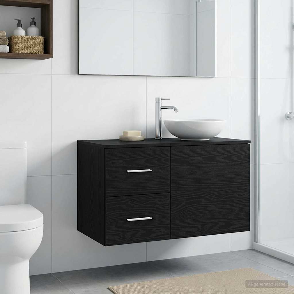 vidaXL Bathroom Cabinet Mid-level White 30 x 35 x 50 cm Engineered Wood