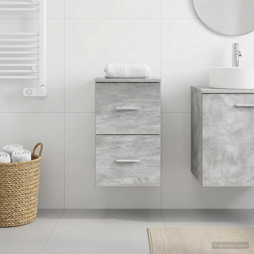 vidaXL Bathroom Cabinet Mid-level White 30 x 35 x 50 cm Engineered Wood