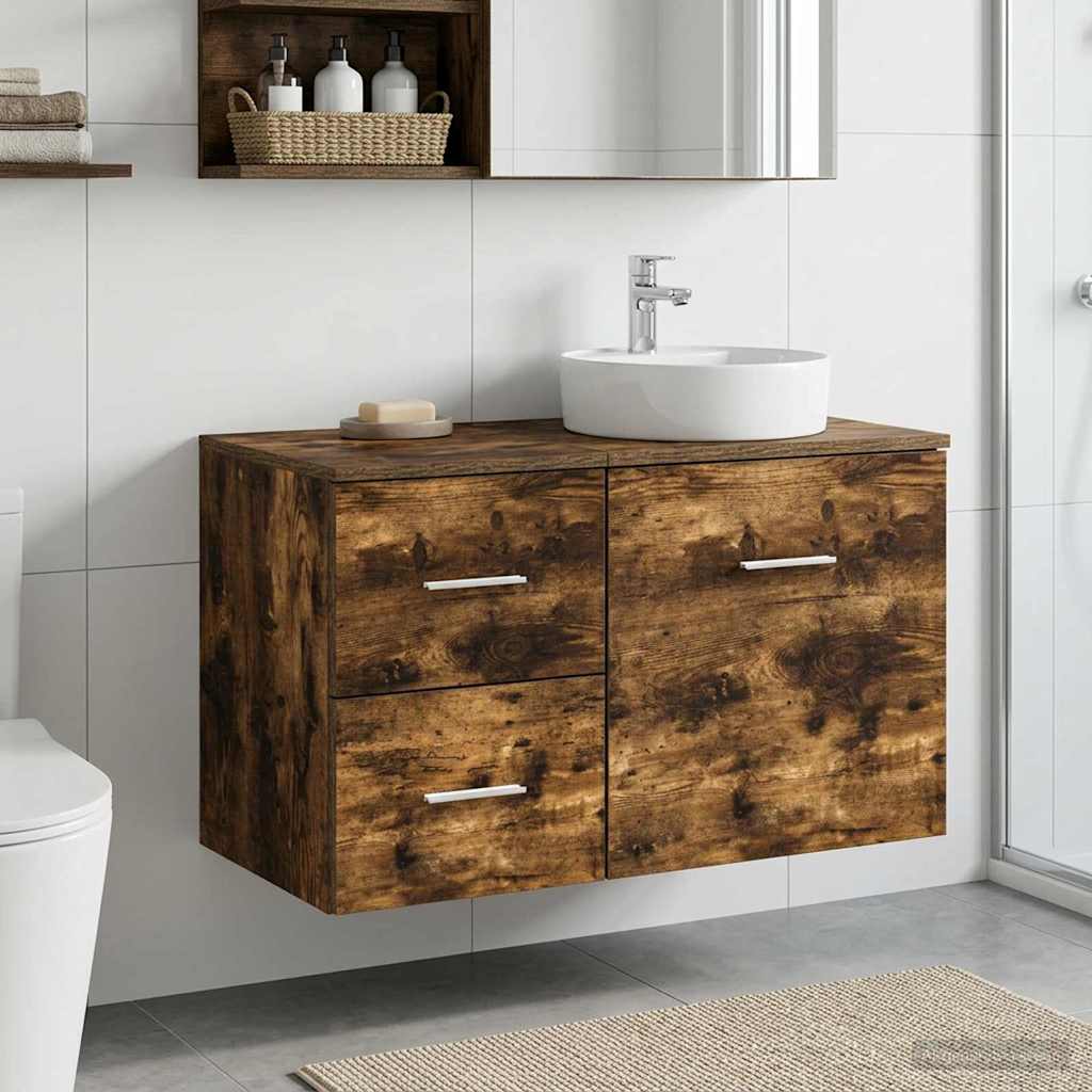 vidaXL Bathroom Cabinet Mid-level White 30 x 35 x 50 cm Engineered Wood
