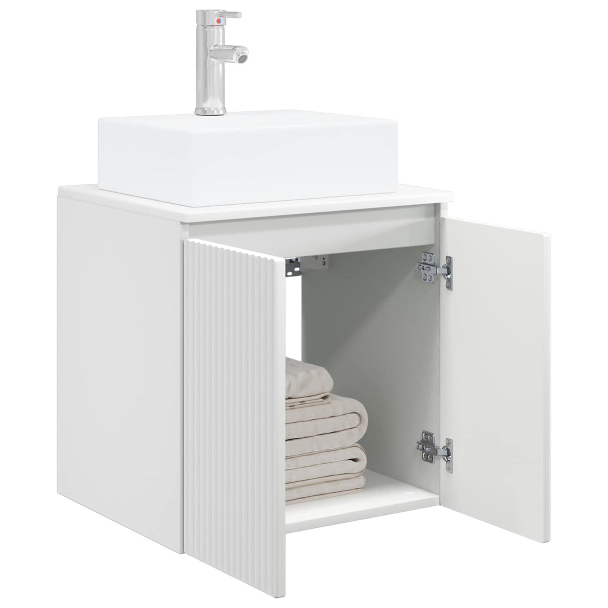 vidaXL Wandgemonteerde wastafel van een meubel Wit 49,5 x 41 x 62,5 cm