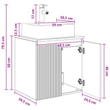 vidaXL Wandgemonteerde wastafel van een meubel Wit 49,5 x 41 x 62,5 cm