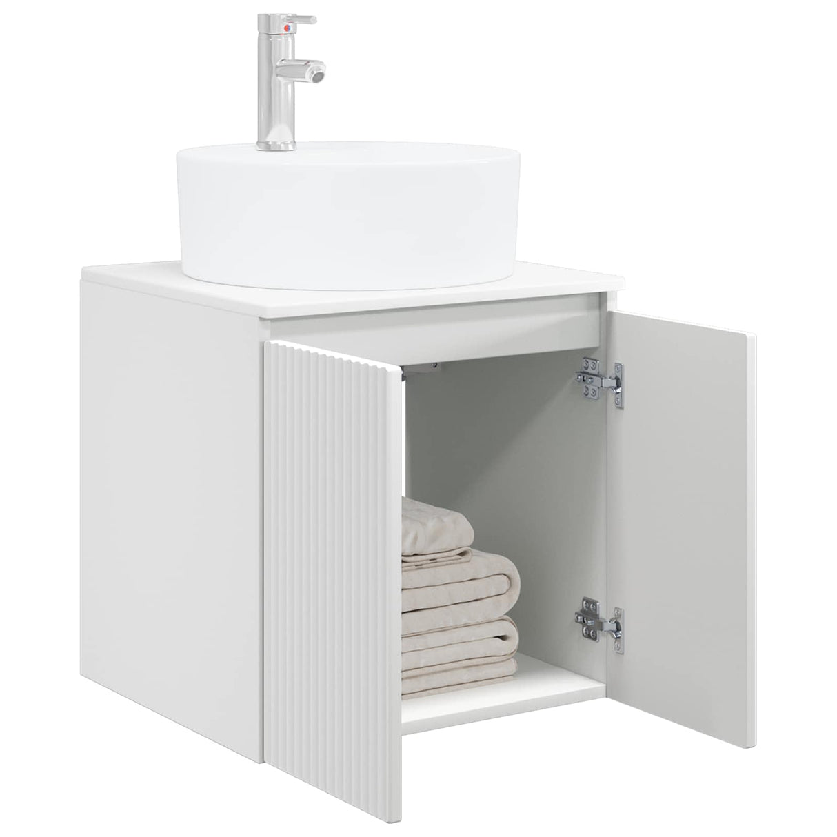 vidaXL Wandgemonteerde wastafel van een meubel Wit 49,5 x 44,5 x 65 cm