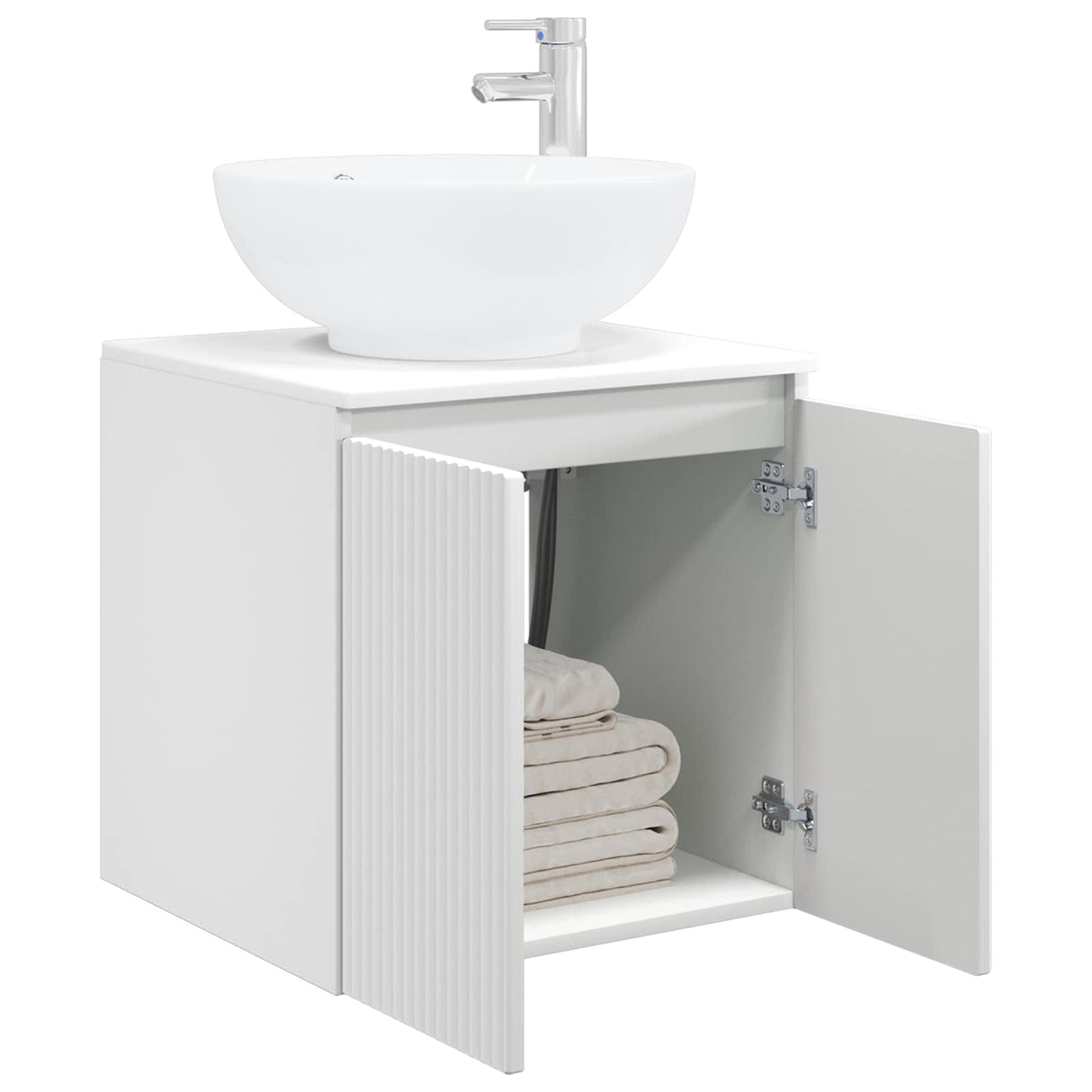 vidaXL Wandgemonteerde wastafel van een meubel Wit 49,5 x 44,5 x 65 cm