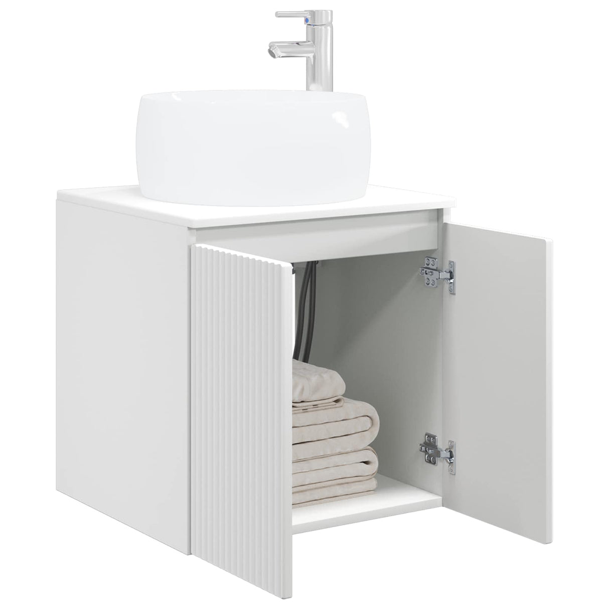 vidaXL Wandgemonteerde wastafel van een meubel Wit 49,5 x 44,5 x 66 cm