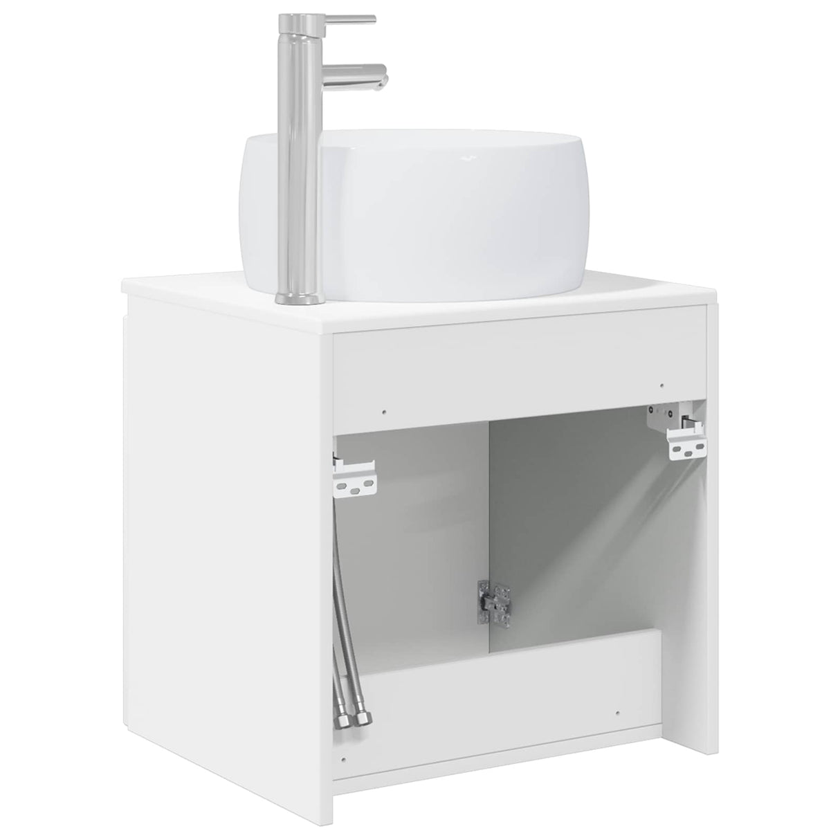 vidaXL Wandgemonteerde wastafel van een meubel Wit 49,5 x 44,5 x 66 cm